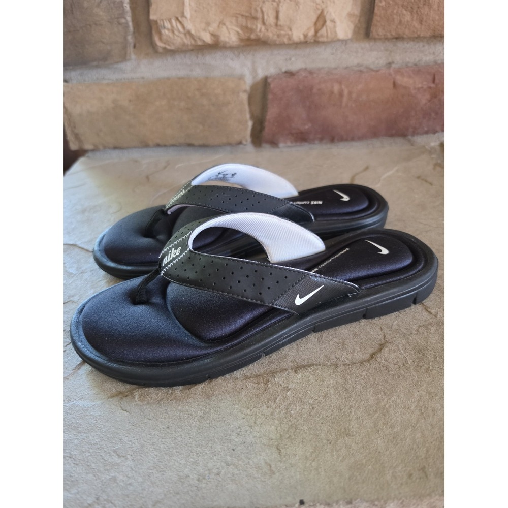 Nike Comfort Cushioned Footbed Women's Size 10 Flip Flop Thong Sandals Black